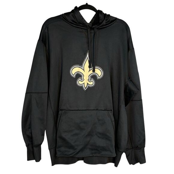 New Orleans Saints Nike Mens Size XXL Sweatshirt Hoodie Black Gold Pullover - Picture 1 of 6